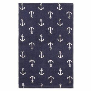 NEW Thick & Heavy Handwoven Reversible Anchor Accent Rug